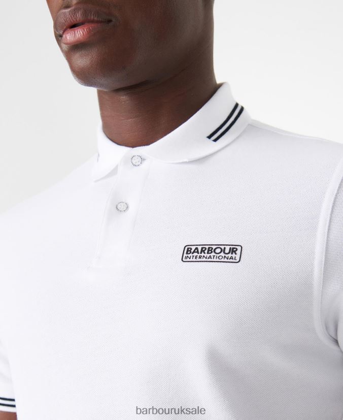 International Poloshirt Essential Tipped Barbour Men R08LB6571 Clothing White