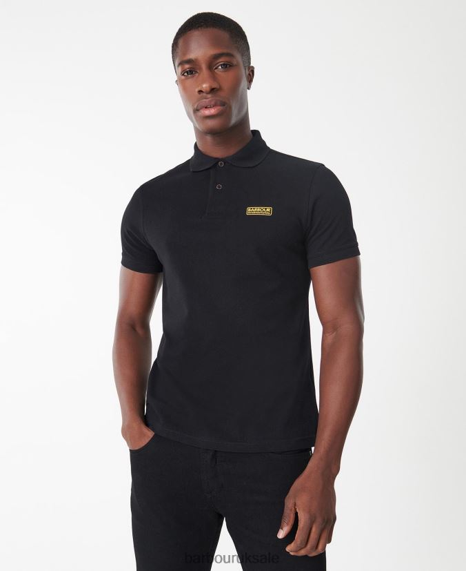 International Poloshirt International Essential Barbour Men R08LB6622 Clothing Black - Click Image to Close