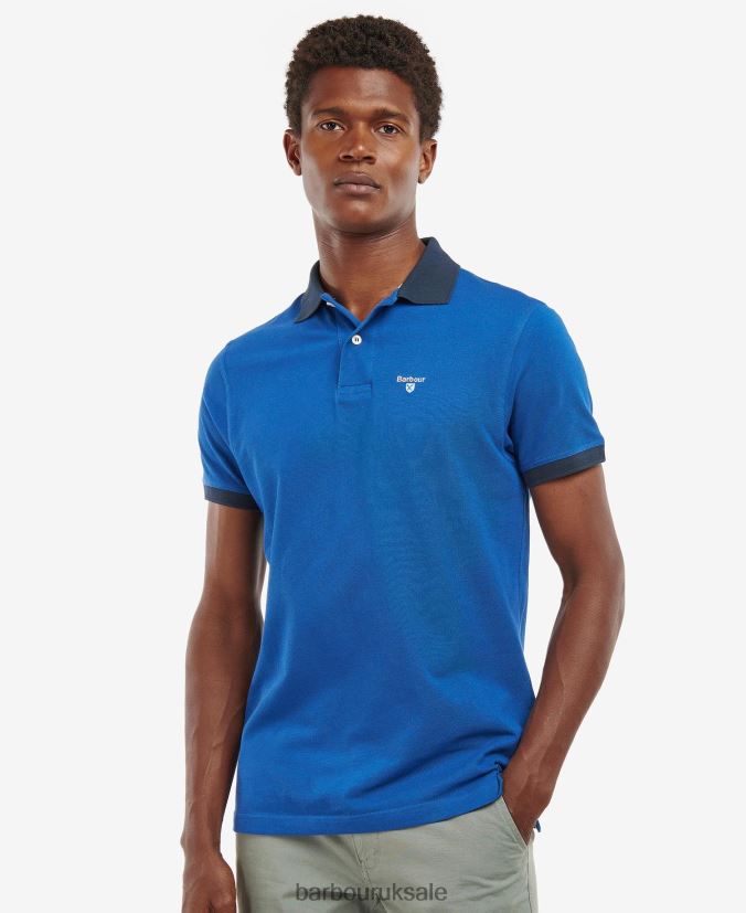 Lynton Polo Shirt Barbour Men R08LB6616 Clothing Monaco Blue - Click Image to Close