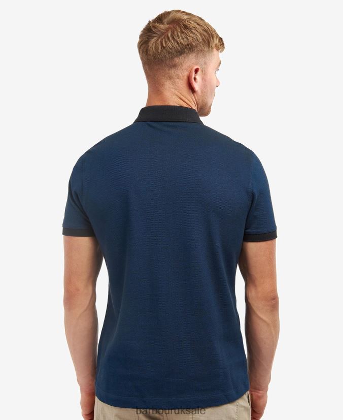 Milton Polo Shirt Barbour Men R08LB6733 Clothing Deep Blue