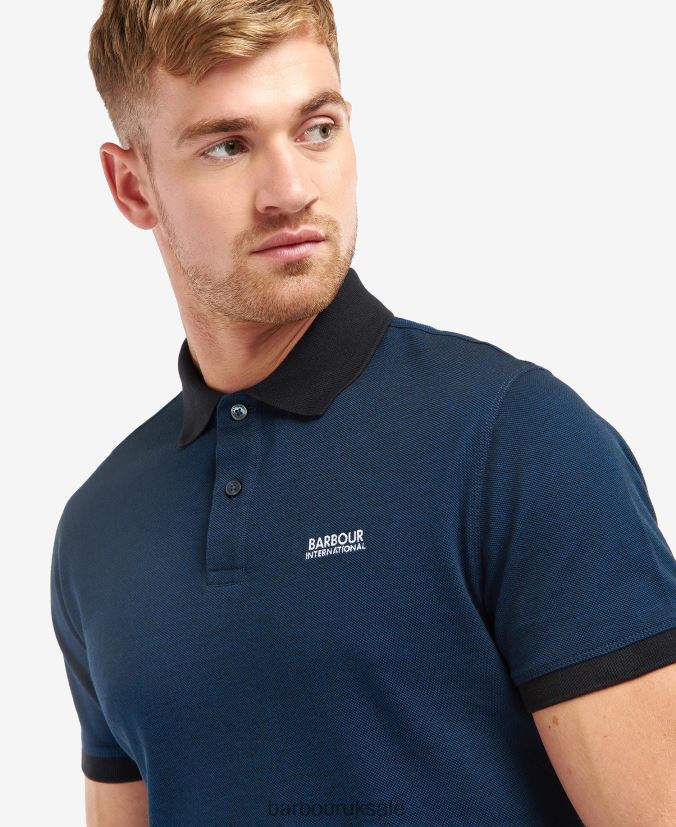 Milton Polo Shirt Barbour Men R08LB6733 Clothing Deep Blue