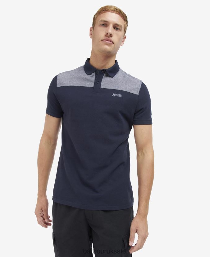 Morse Polo Shirt Barbour Men R08LB6700 Clothing Night Sky - Click Image to Close