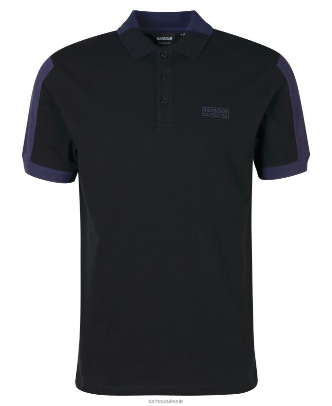 Philip Polo Shirt Barbour Men R08LB6640 Clothing Black/Ink