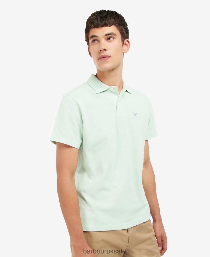 Ryde Polo Shirt Barbour Men R08LB6697 Clothing Dusty Mint - Click Image to Close