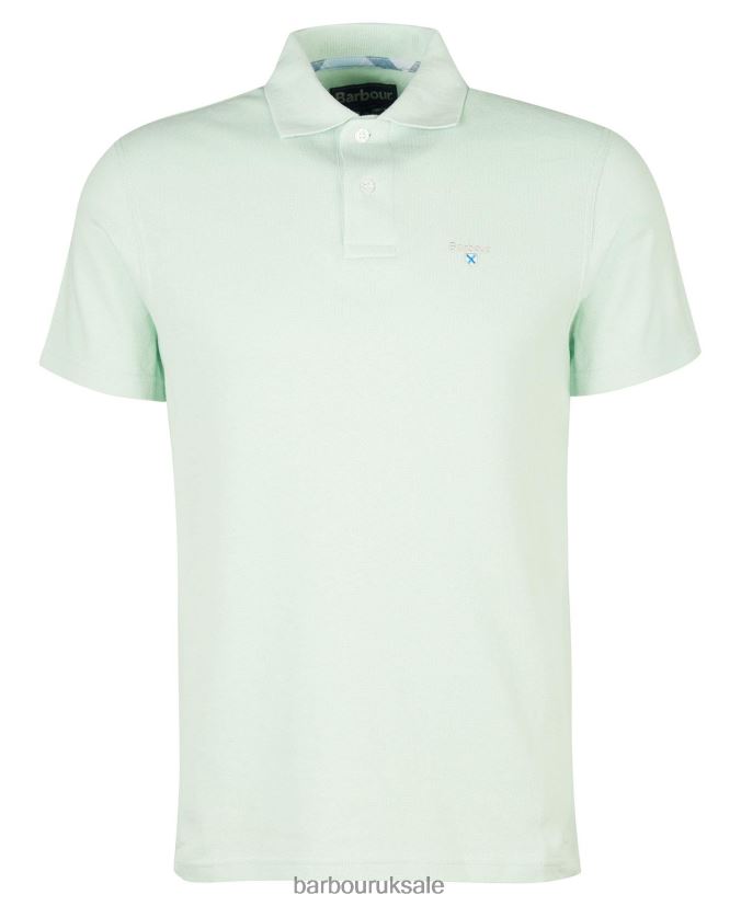 Ryde Polo Shirt Barbour Men R08LB6697 Clothing Dusty Mint