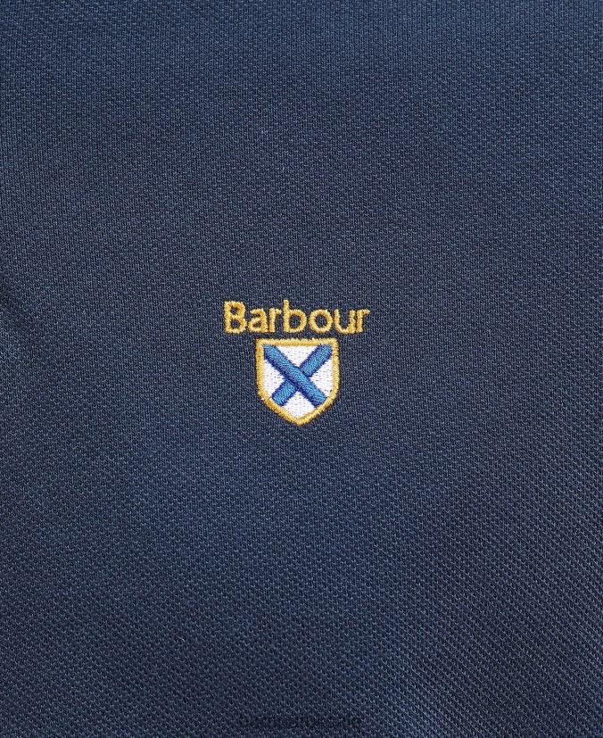 Society Polo Shirt Barbour Men R08LB6601 Clothing Grey Marl