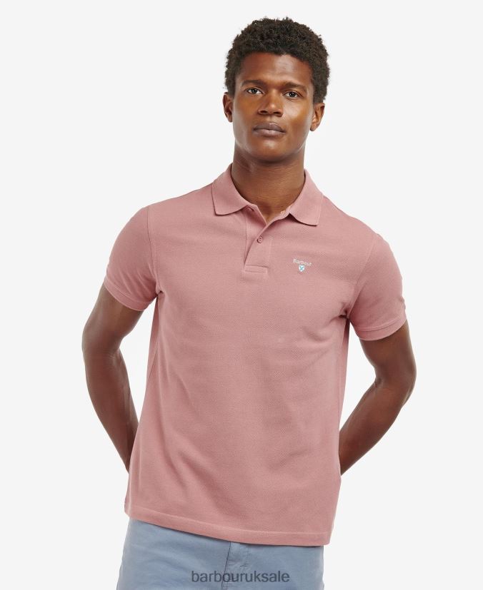 Sports Polo Shirt Barbour Men R08LB6627 Clothing Mist - Click Image to Close