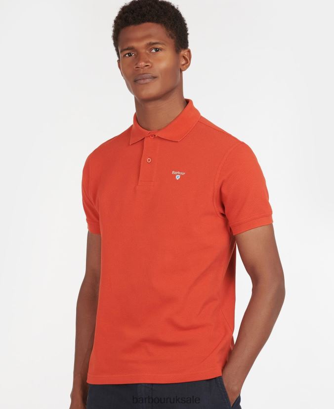 Sports Polo Shirt Barbour Men R08LB6666 Clothing Sky - Click Image to Close