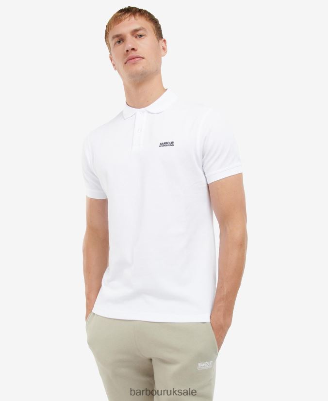 Tourer Polo Shirt Barbour Men R08LB6718 Clothing Classic White