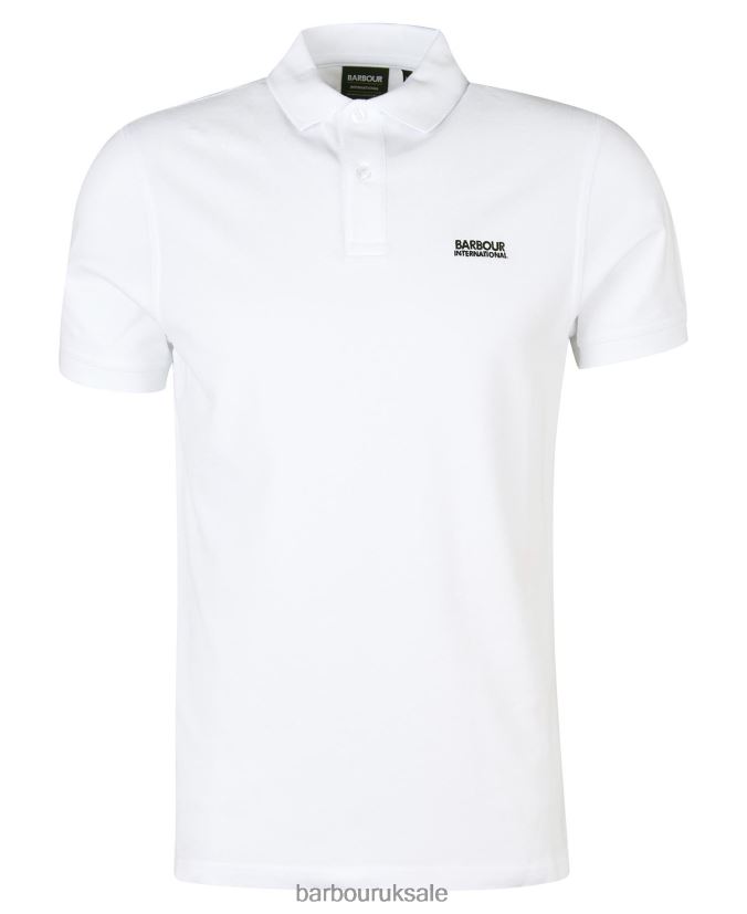 Tourer Polo Shirt Barbour Men R08LB6718 Clothing Classic White