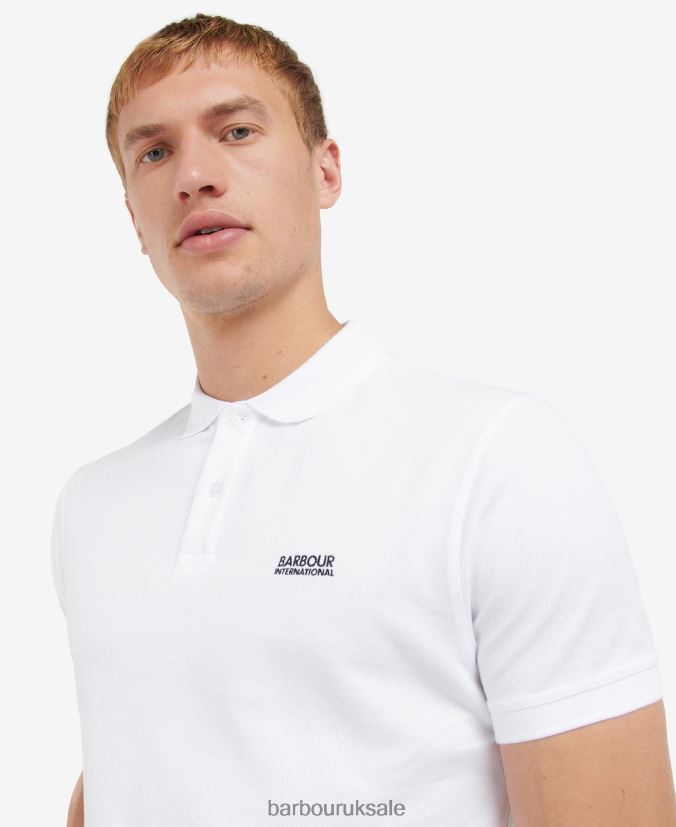 Tourer Polo Shirt Barbour Men R08LB6718 Clothing Classic White