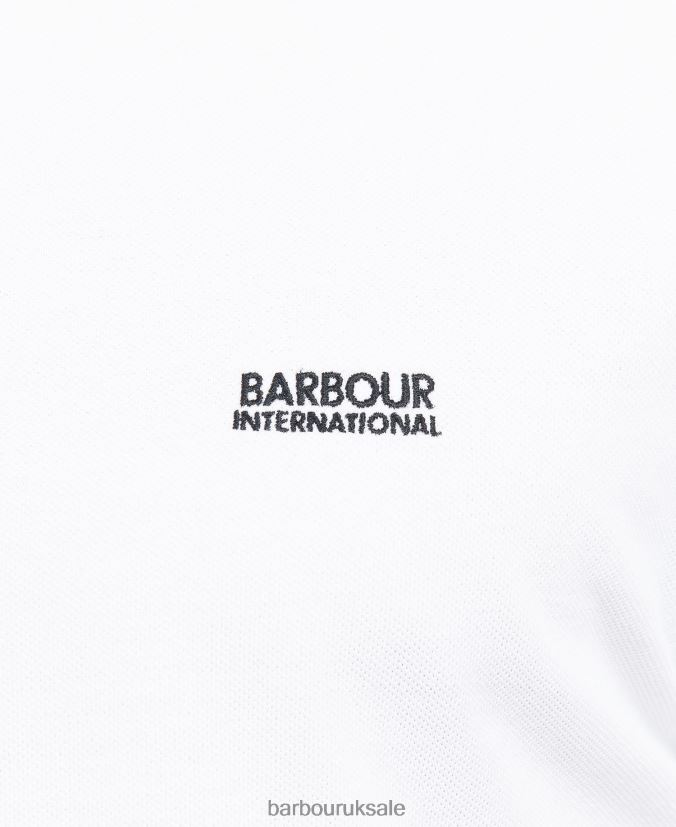 Tourer Polo Shirt Barbour Men R08LB6718 Clothing Classic White