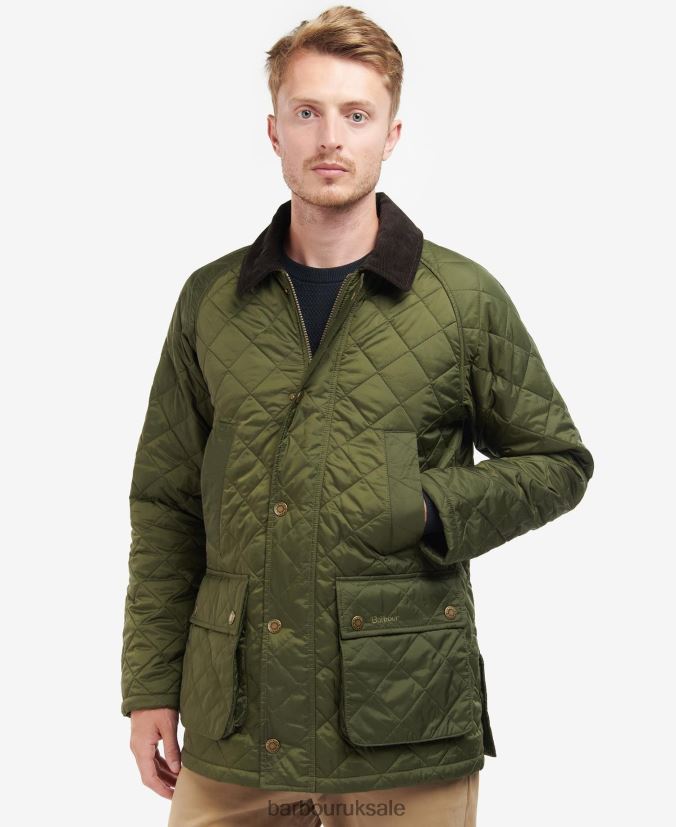 Ashby Quilted Jacket Barbour Men R08LB697 Clothing Olive