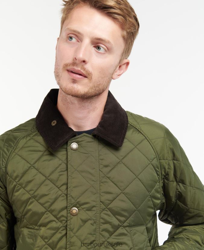 Ashby Quilted Jacket Barbour Men R08LB697 Clothing Olive