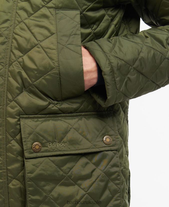 Ashby Quilted Jacket Barbour Men R08LB697 Clothing Olive