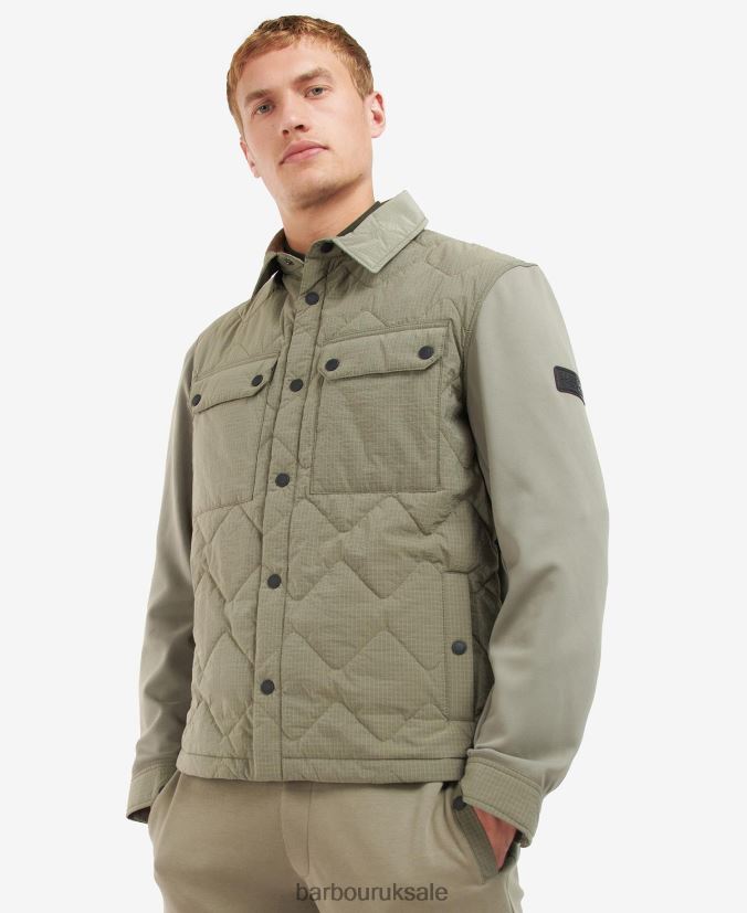 Bradley Quilted Shirt Jacket Barbour Men R08LB6143 Clothing Dark Mushroom - Click Image to Close