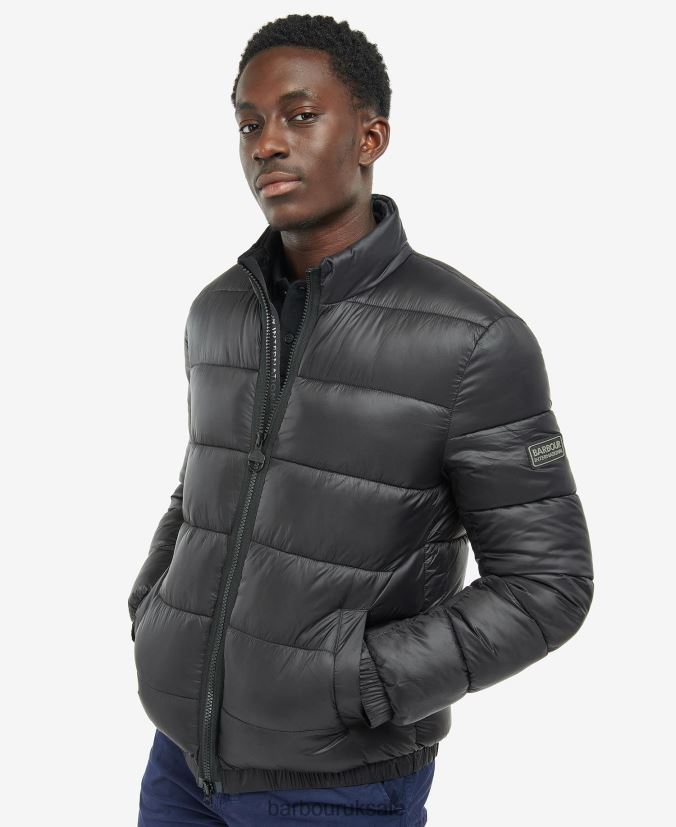 Elwin Quilted Jacket Barbour Men R08LB6134 Clothing Classic Black - Click Image to Close