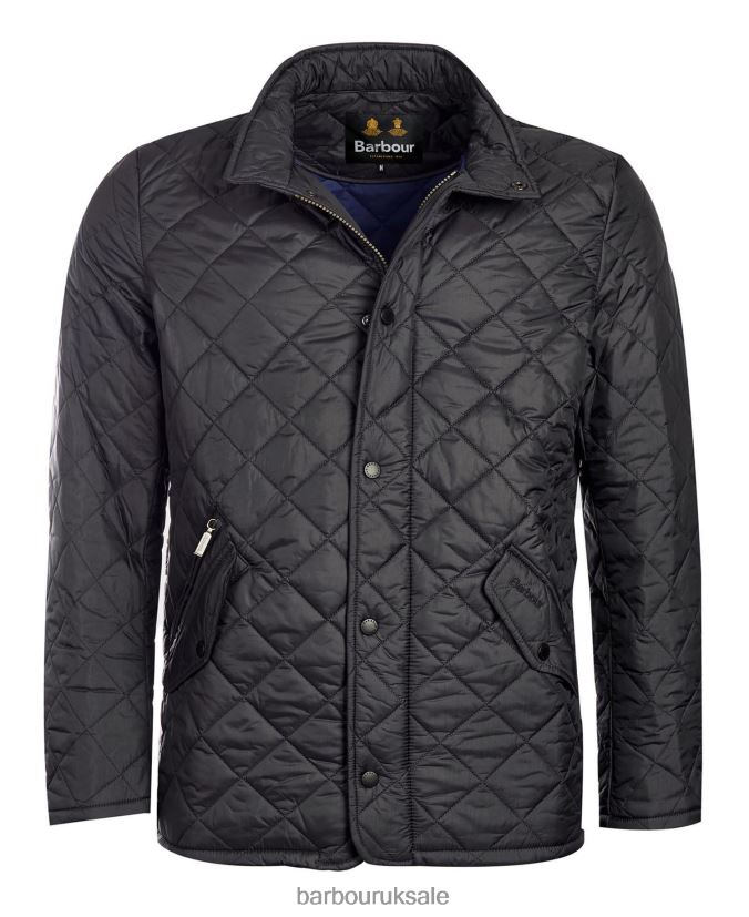 Flyweight Chelsea Quilted Jacket Barbour Men R08LB6105 Clothing Black