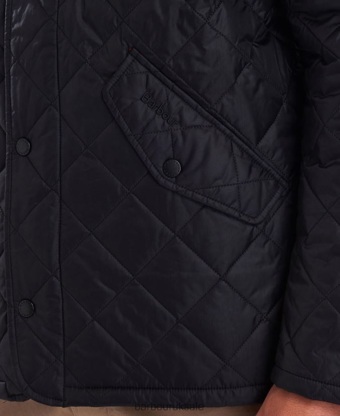 Flyweight Chelsea Quilted Jacket Barbour Men R08LB6105 Clothing Black