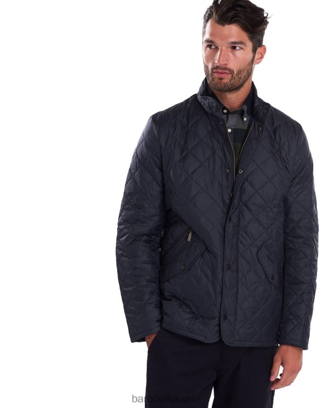 Flyweight Chelsea Quilted Jacket Barbour Men R08LB685 Clothing Black