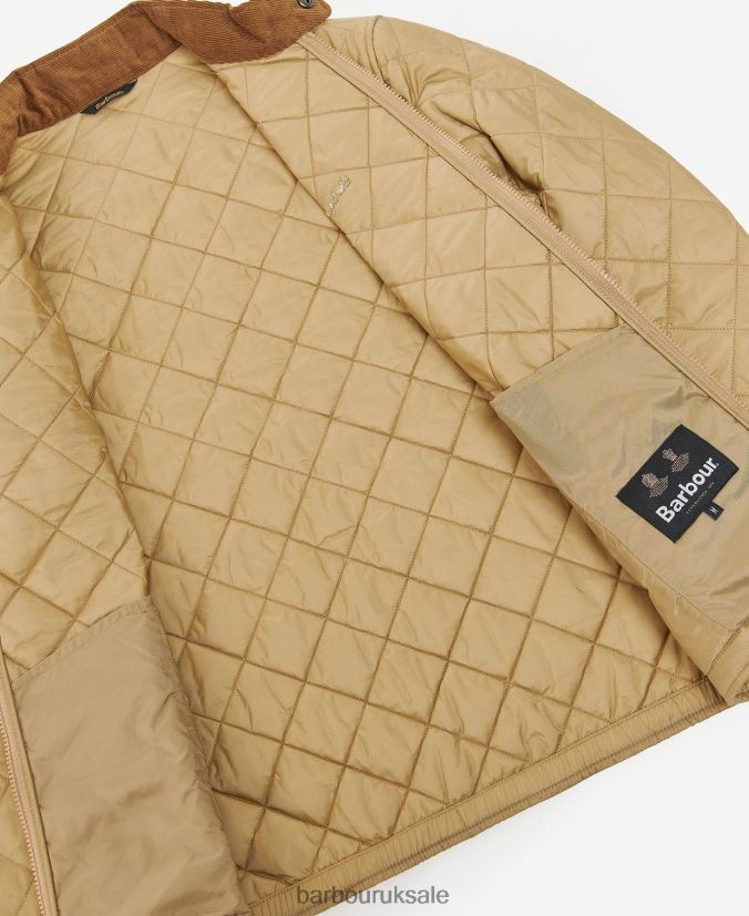 Hann Quilted Jacket Barbour Men R08LB6160 Clothing Sand