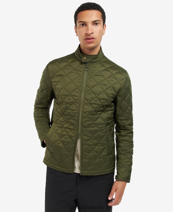 Hann Quilted Jacket Barbour Men R08LB6164 Clothing Sand