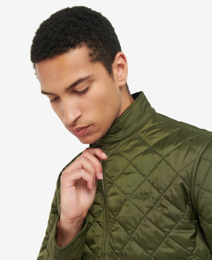 Hann Quilted Jacket Barbour Men R08LB6164 Clothing Sand