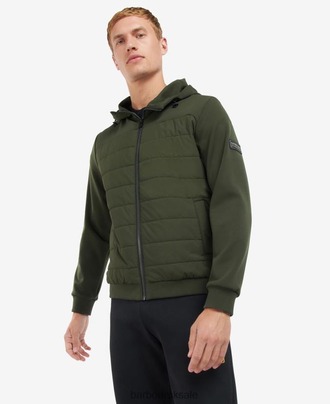 Kick Quilted Sweatshirt Barbour Men R08LB6145 Clothing Forest - Click Image to Close