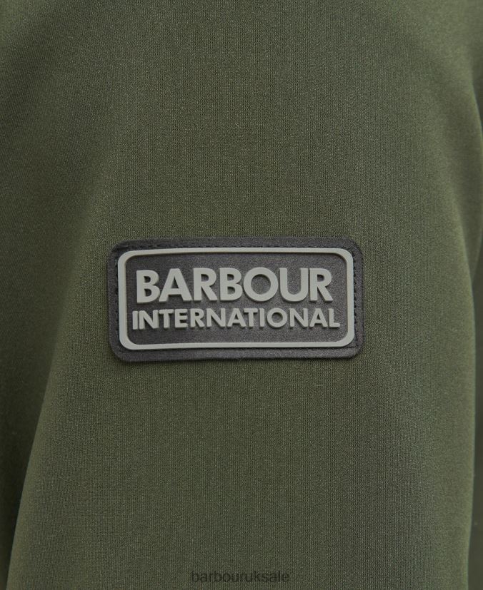 Kick Quilted Sweatshirt Barbour Men R08LB6145 Clothing Forest