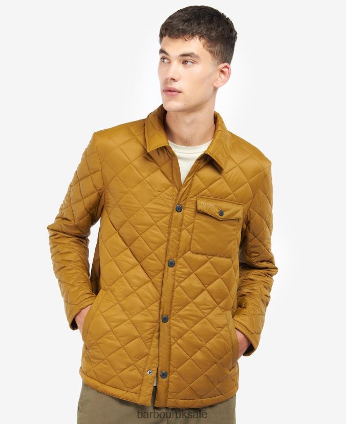 Newbie Quilted Jacket Barbour Men R08LB6162 Clothing Russet