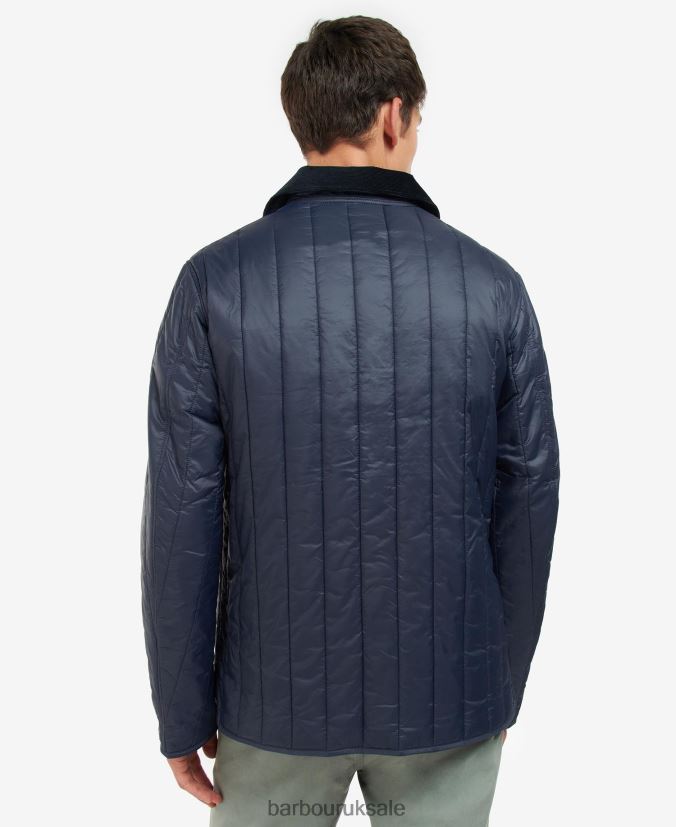 Pooley Quilted Jacket Barbour Men R08LB6133 Clothing Classic Navy