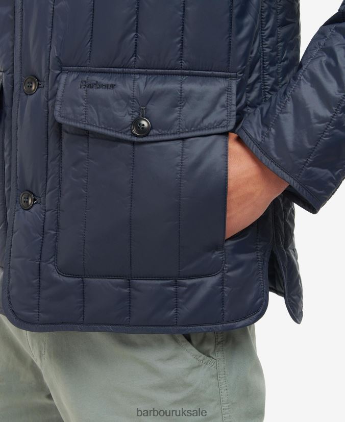 Pooley Quilted Jacket Barbour Men R08LB6133 Clothing Classic Navy