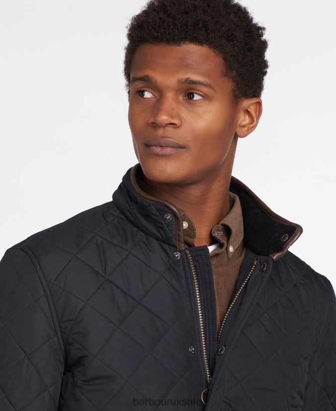 Powell Quilted Jacket Barbour Men R08LB673 Clothing Navy