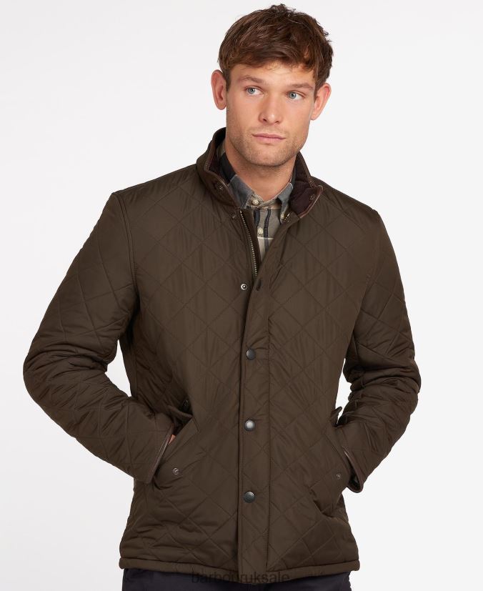 Powell Quilted Jacket Barbour Men R08LB683 Clothing Navy