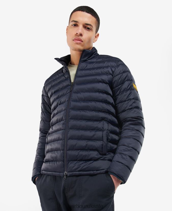 Racer Impeller Quilted Jacket Barbour Men R08LB6122 Clothing Navy - Click Image to Close