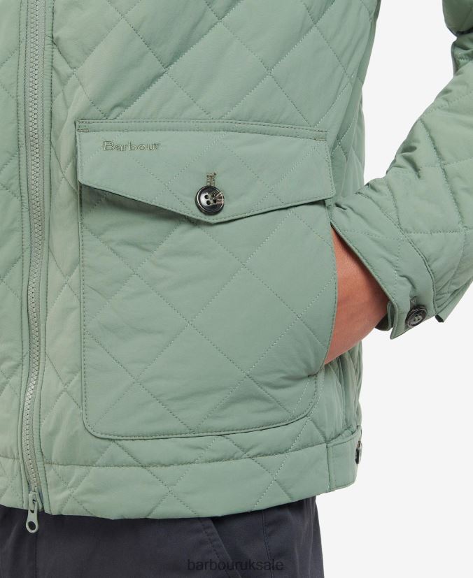 Rydal Quilted Jacket Barbour Men R08LB6113 Clothing Agave Green