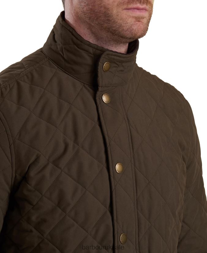 Shoveler Quilted Jacket Barbour Men R08LB6149 Clothing DarkSand