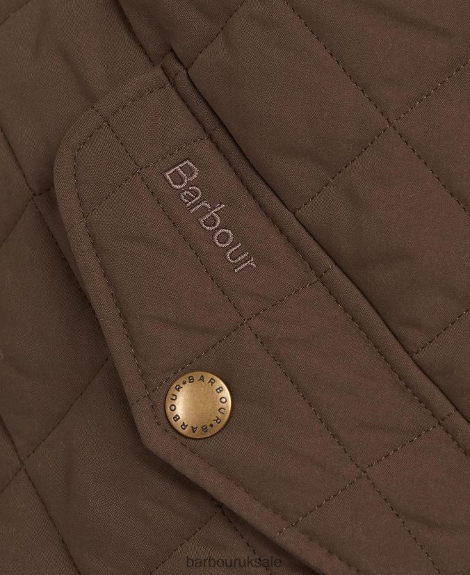 Shoveler Quilted Jacket Barbour Men R08LB6149 Clothing DarkSand