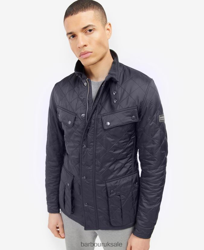 Tourer Ariel Polar Quilted Jacket Barbour Men R08LB6120 Clothing Charcoal - Click Image to Close