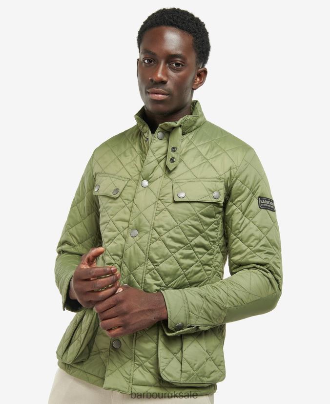 Tourer Ariel Quilted Jacket Barbour Men R08LB6109 Clothing Light Moss - Click Image to Close