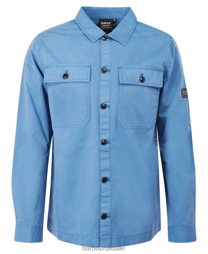 Adey Overshirt Barbour Men R08LB6439 Clothing Blue Horizon