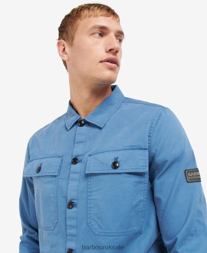 Adey Overshirt Barbour Men R08LB6439 Clothing Blue Horizon