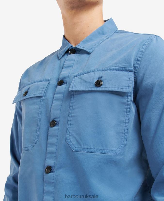 Adey Overshirt Barbour Men R08LB6439 Clothing Blue Horizon