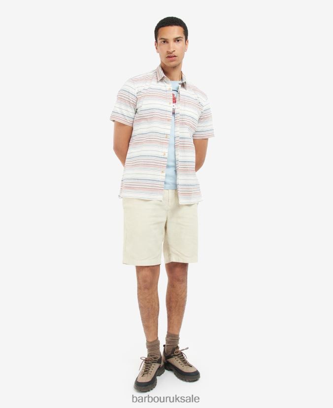 Bearing Striped Shirt Barbour Men R08LB6376 Clothing Ecru