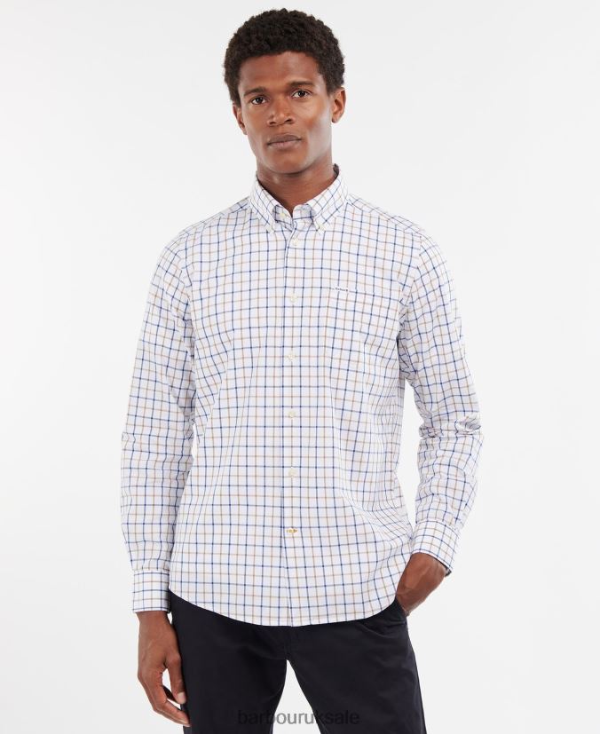 Bradwell Tailored Shirt Barbour Men R08LB6392 Clothing Sandstone - Click Image to Close