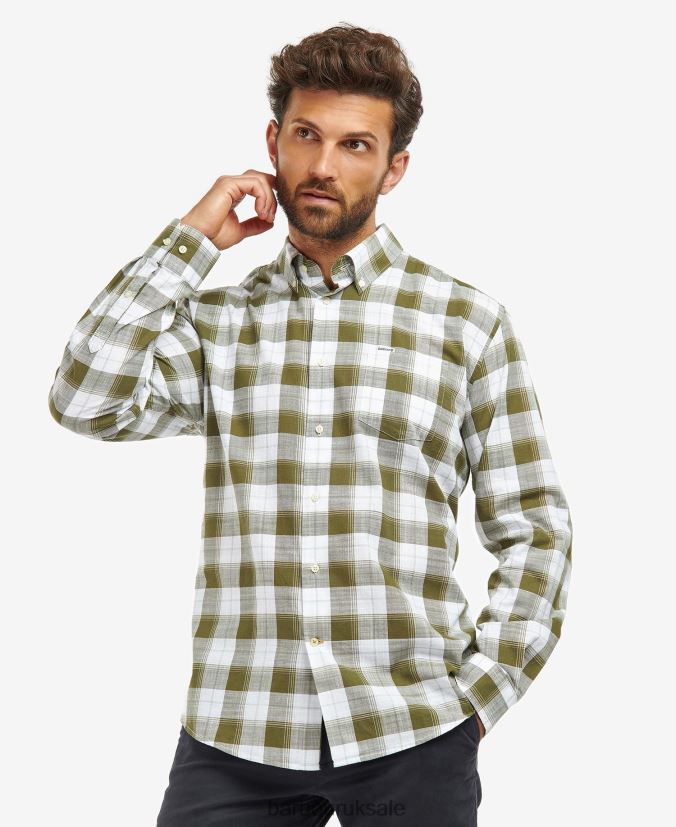 Broxfield Regular Checked Shirt Barbour Men R08LB6485 Clothing Classic Blue - Click Image to Close