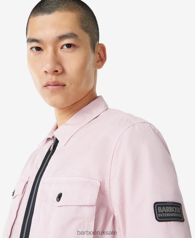 Cloud Overshirt Barbour Men R08LB6413 Clothing Dusk Pink