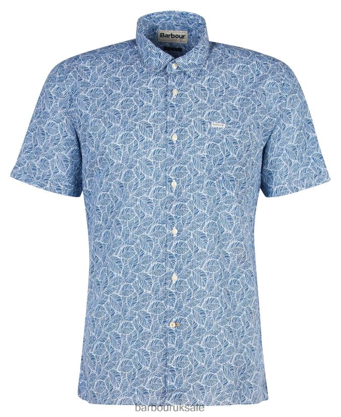 Cromer Summer Fit Shirt Barbour Men R08LB6496 Clothing Sky