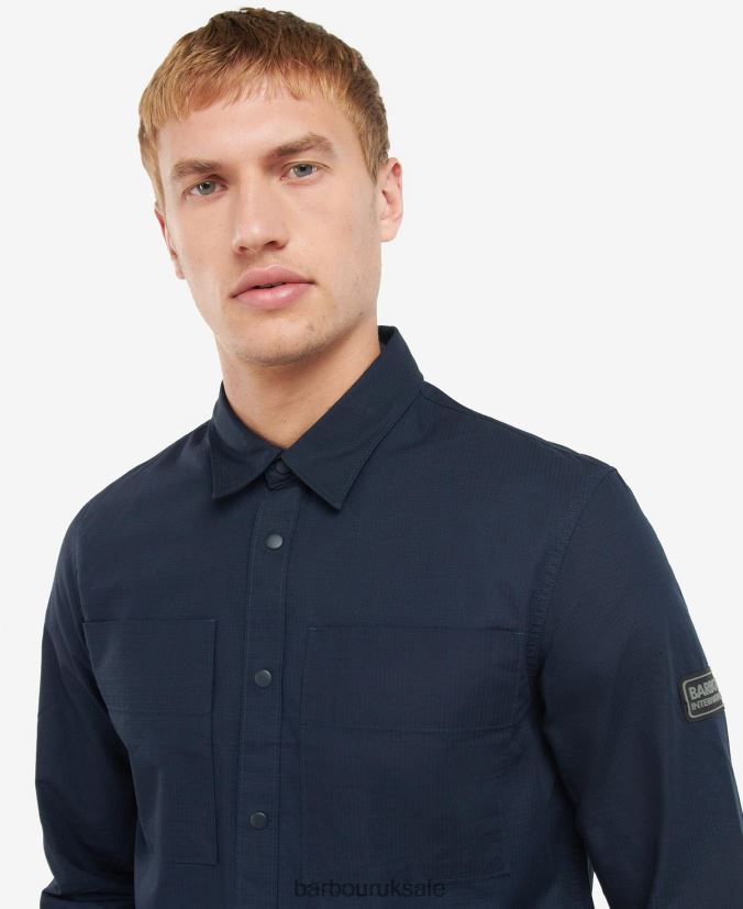 Dyne Overshirt Barbour Men R08LB6456 Clothing Night Sky