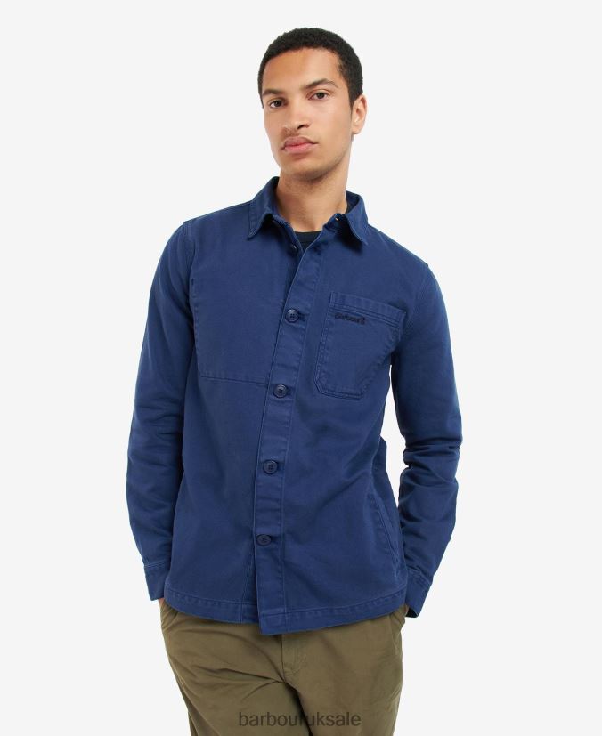 Gino Overshirt Barbour Men R08LB6310 Clothing Inky Blue